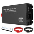 DATOUBOSS 2000W Pure Sine Wave Inverter 12V to 230V AC, 4000W Peak, LCD Display, Radio Remote Control, 1 EU Socket for Emergency Backup, Outdoor Work