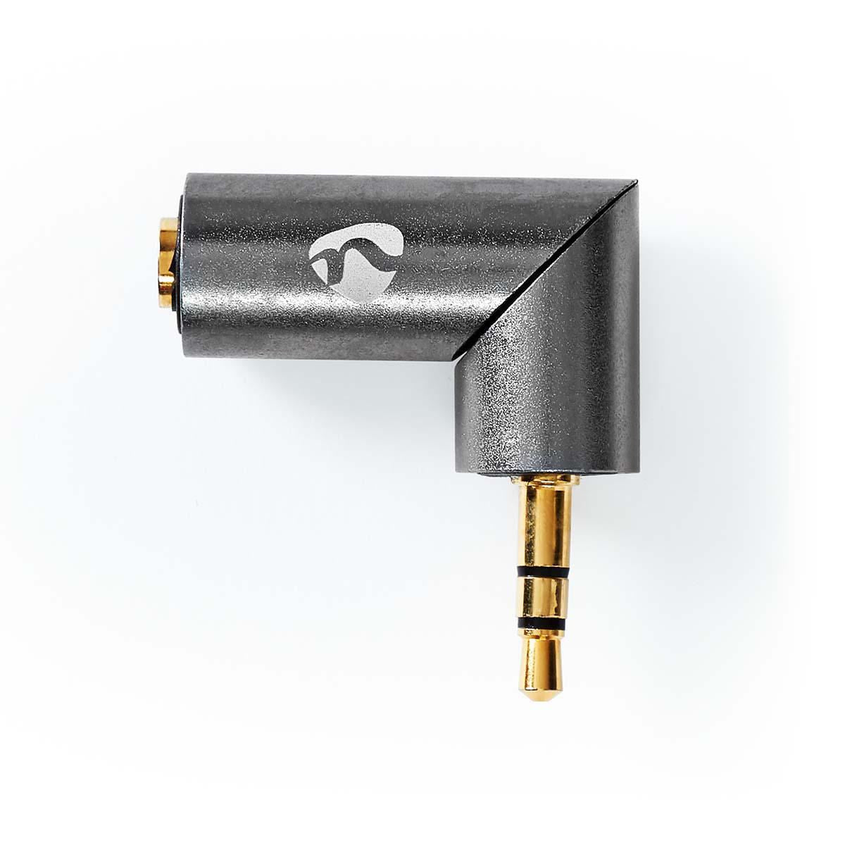 Nedis Stereo Audio Adapter | 3.5 mm Male | 3.5 mm Female | Gold Plated | Straight | Metal | Gold / Gun Metal Grey | 1 pcs | Cover Window Box