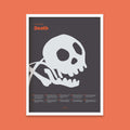 Fun Facts About Death Print - 24x36" / White Frame