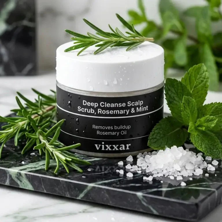Deep Cleanse Scalp Scrub 170ml – Rosemary Oil, Keratin & Peppermint | Vixxar