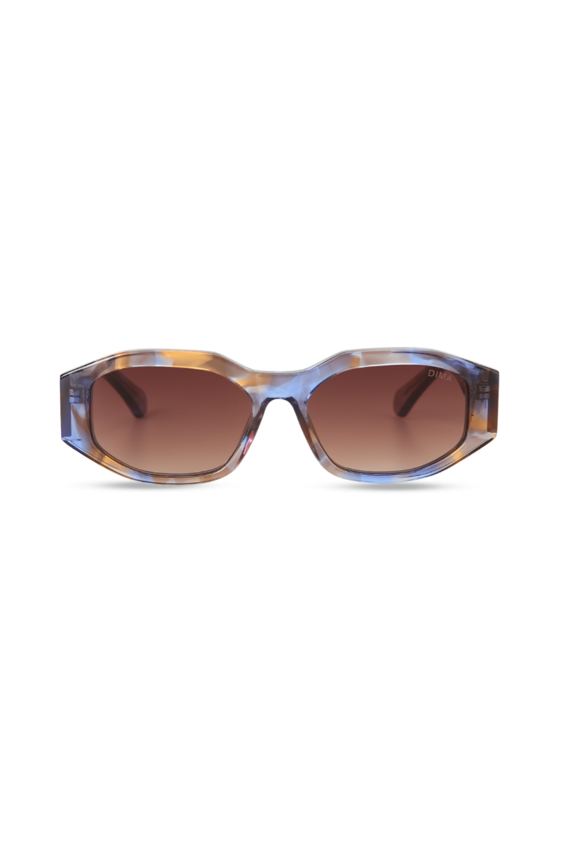 Fleur - Crystal Blue Tortoise + Brown Gradient Lens