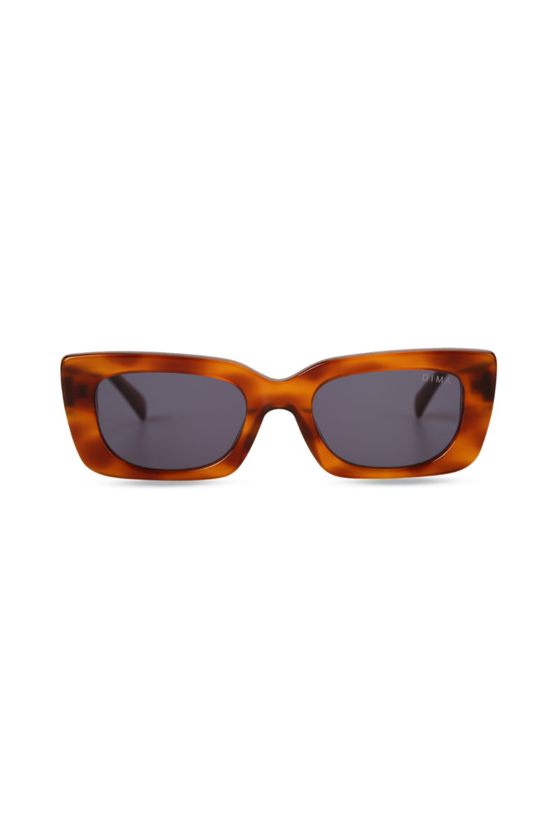 Lola - Amber Tortoise + Dark Blue Lens