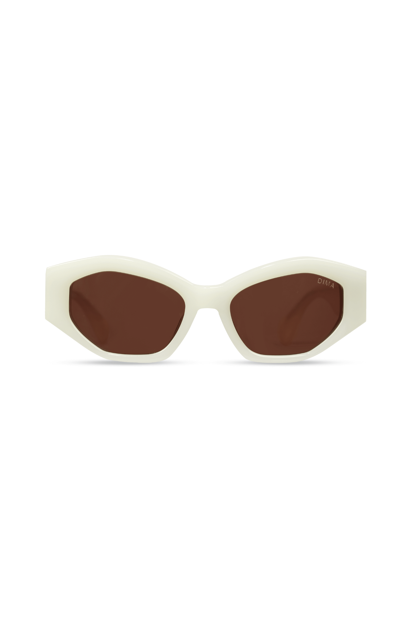 Mia - Milky White + Brown Lens