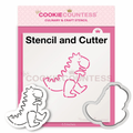 Dinosaur T Rex PYO Stencil - Stencil and Cookie Cutter