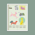 Dog Fun Facts Print - 12x16" / White Frame