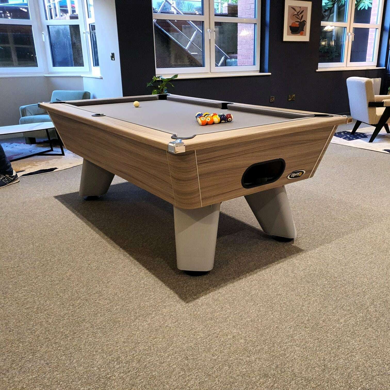 Cry Wolf Indoor Slate Bed Pool Table - Driftwood - 6ft & 7ft - 7ft