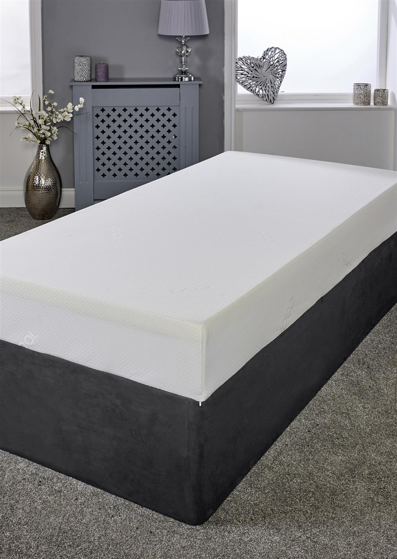 15cm Deep Full Memory Foam Mattress - Washable Cover - 2ft6 Shorty Small Single Mattress (75cm x 175cm)