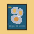 Egg Fun Facts Print - 24x36" / Black Frame