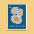 Egg Fun Facts Print - 18x24" / White Frame