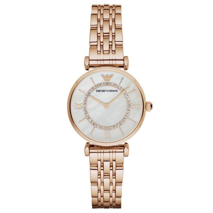 Emporio Armani AR1909 Ladies Watch Rose Gold Pearl