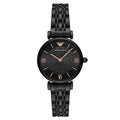Emporio Armani Gianni T-Bar AR11245 Women's Watch – 32mm Black PVD Pave Crystal Dial