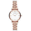 Emporio Armani Gianni T-Bar AR11267 Women's Watch – 32mm White Dial Rose Gold Steel Bracelet
