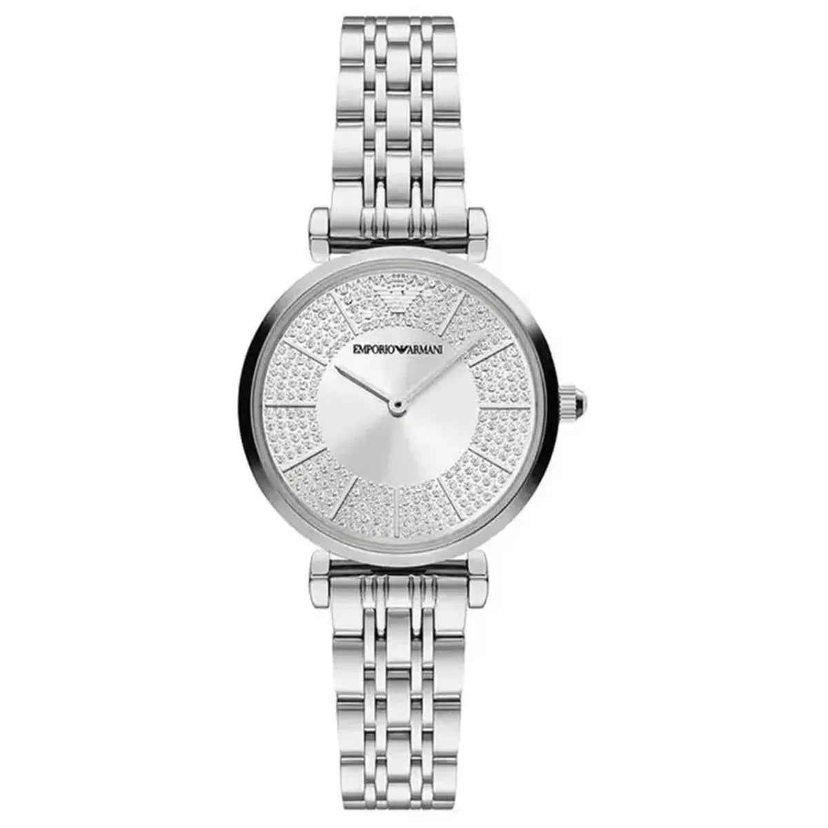 Emporio Armani Gianni T-Bar AR11445 Women's Silver Dial Stainless Steel Bracelet Watch