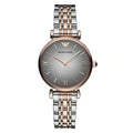 Emporio Armani Gianni T-Bar AR1725 Women's Two-Tone Grey Dial Watch