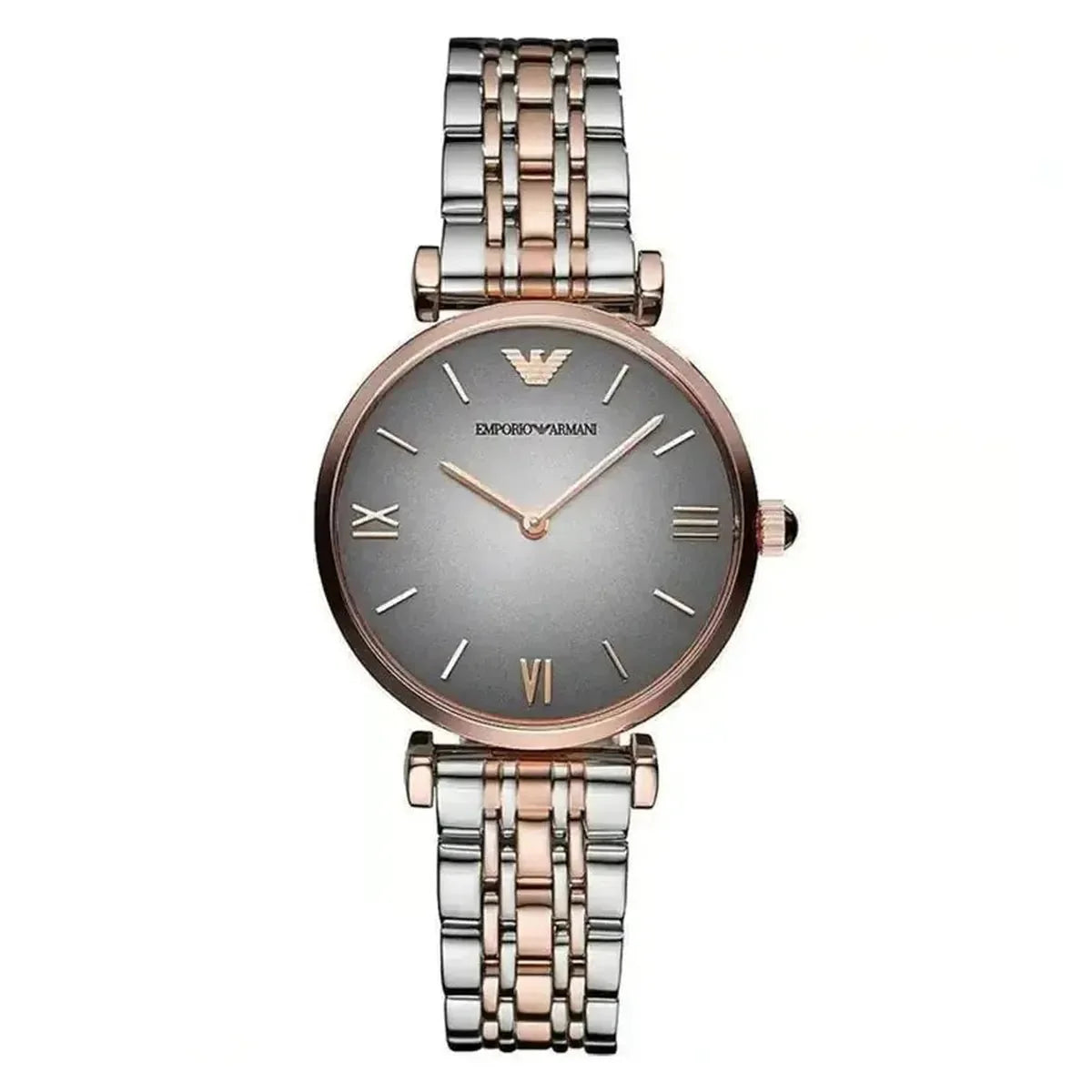 Emporio Armani Gianni T-Bar AR1725 Women's Two-Tone Grey Dial Watch