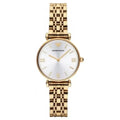 Emporio Armani Gianni T-Bar AR1877 Women's Dress Watch – 32mm Silver Dial Gold-Tone Steel Bracelet