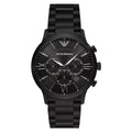 Emporio Armani Giovanni AR11349 Men's Chronograph Watch – 43mm Black Dial Black PVD Bracelet