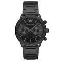 Emporio Armani Mario AR11242 Men's Chronograph Watch – 43mm Black Dial Black Bracelet