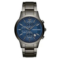 Emporio Armani Renato AR11215 Men's Chronograph Watch – 43mm Blue Dial Gunmetal