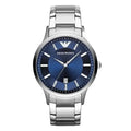 Emporio Armani Renato AR11180 Men's Watch – 43mm Blue Dial Silver Steel Bracelet