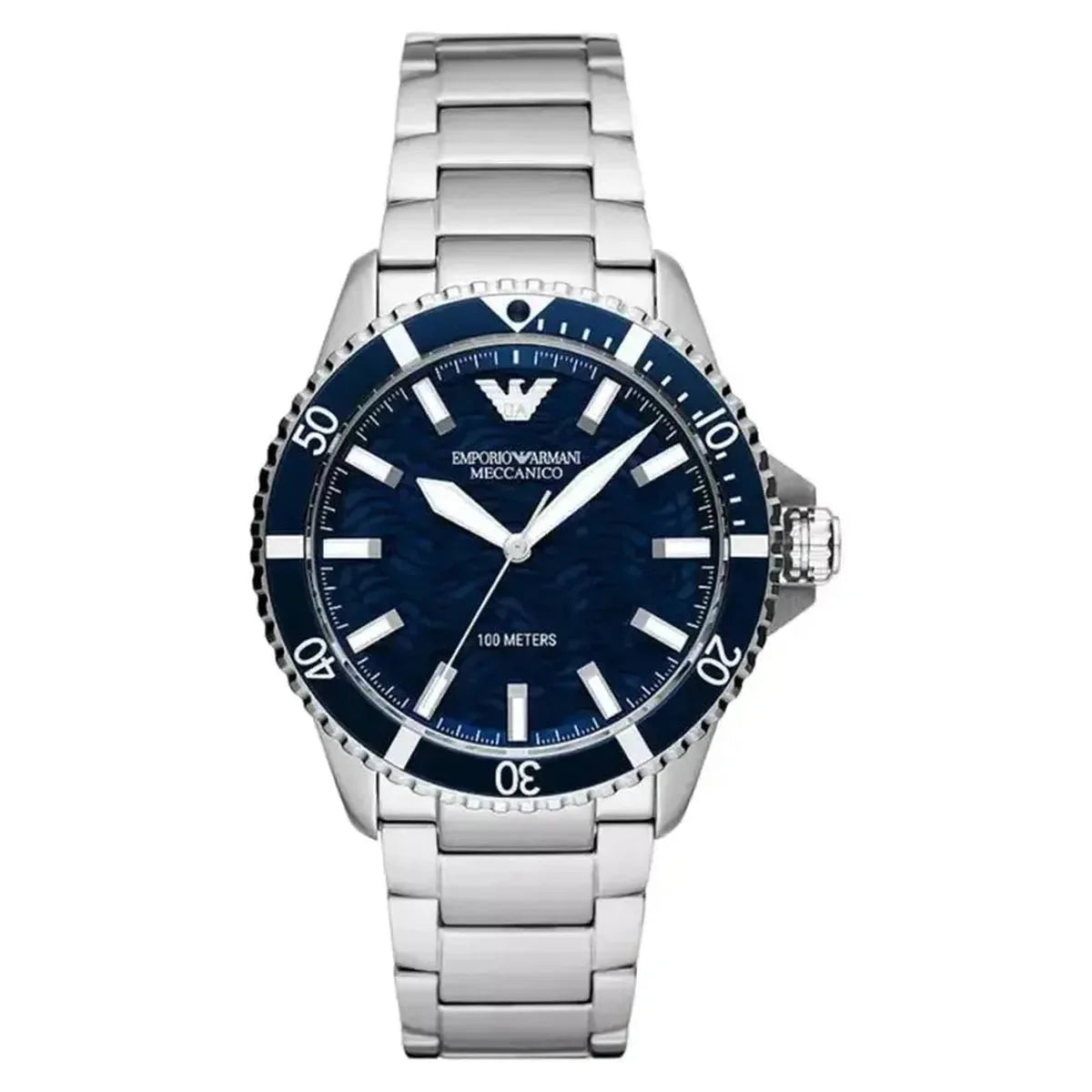 Emporio Armani Sea Explorer AR60059 Men's Automatic Blue Dial Stainless Steel Watch