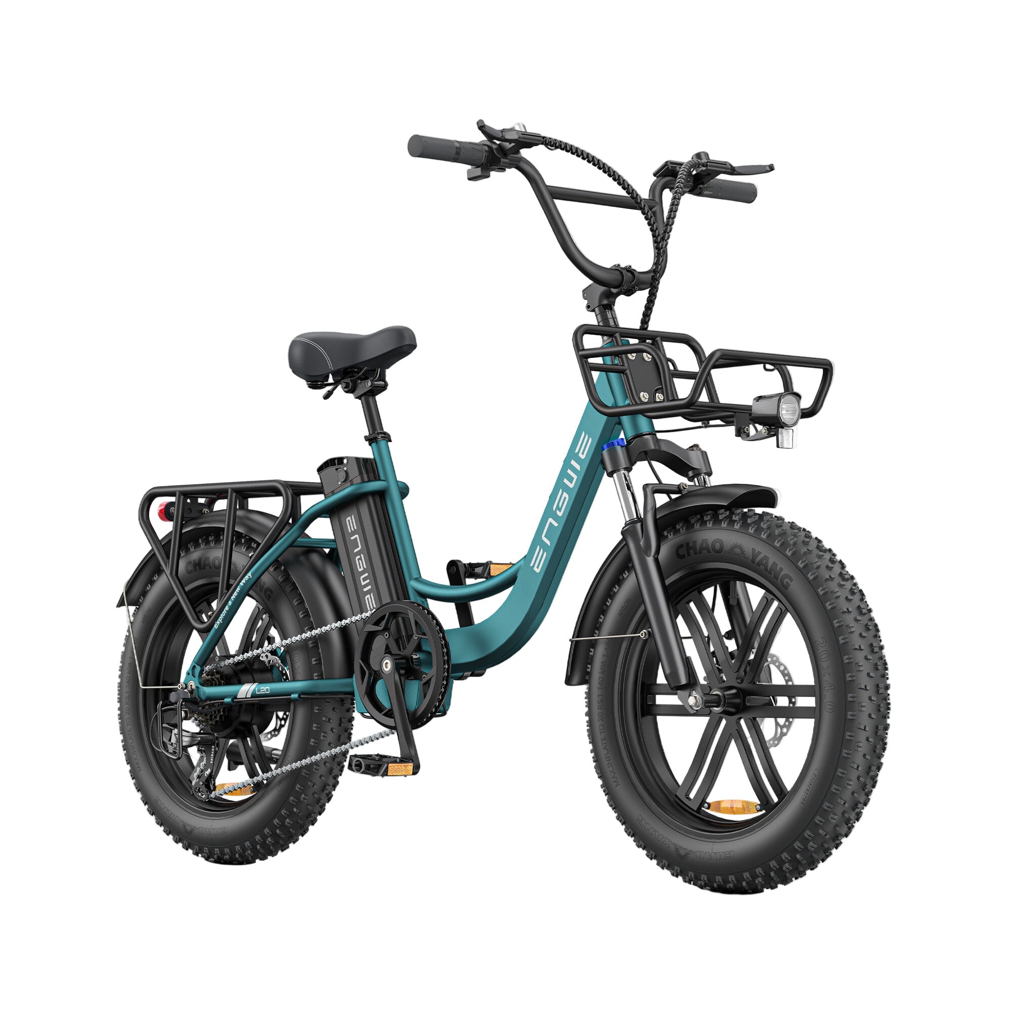ENGWE L20 BOOST Electric Bike 126KM Torque Sensor Step-Thru E-bike - Green / Standard Battery