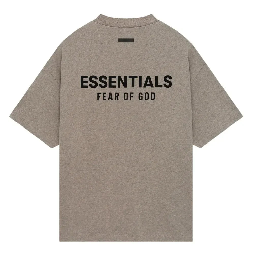 Fear Of God Essentials Jersey Crewneck Tee Heather Grey - XS