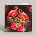 "Flamingos" Crystal Card Kit