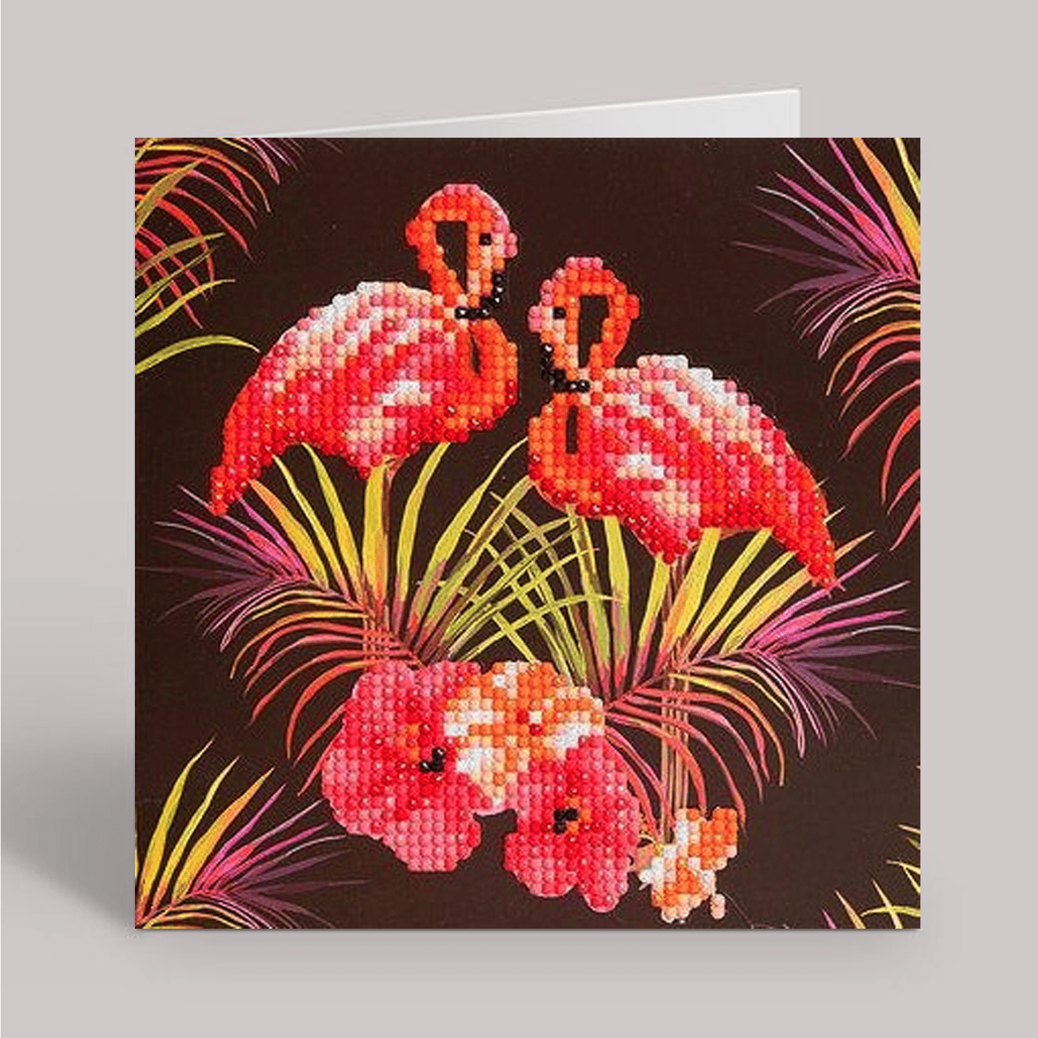 "Flamingos" Crystal Card Kit