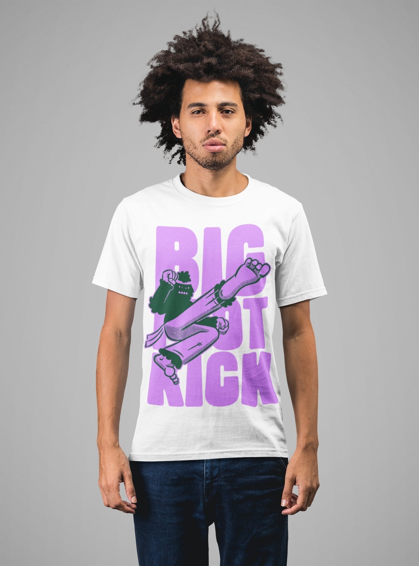 Flying Bigfoot T-shirt - White / Medium