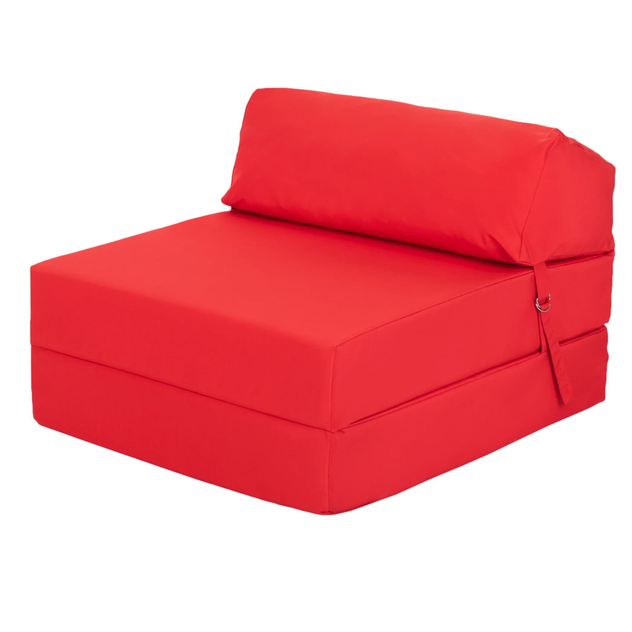 Water Resistant Single Z Bed for Kids Chair Bed Folding Mattress Futon Sofa Bed - Red
