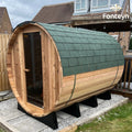 Rustic Barrel Sauna 6ft – 4 Person - No upgrade