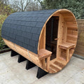 Rustic Barrel Sauna 7+1ft – 6 Person - No upgrade