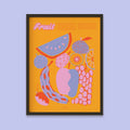 Fruit Fun Facts Print - 24x36" / Black Frame
