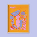 Fruit Fun Facts Print - 12x16" / Natural Frame