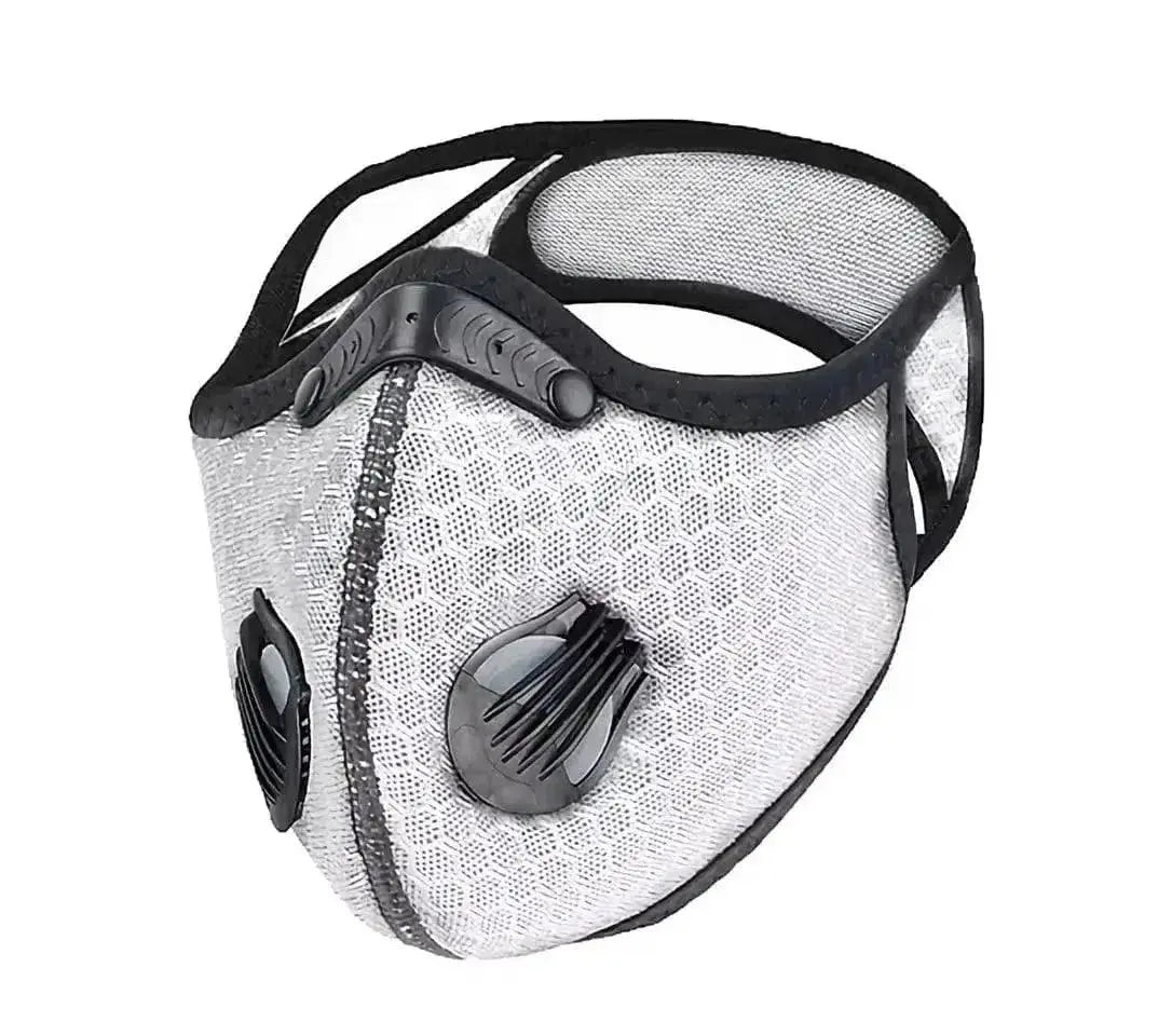FuturePPE Mesh Sports Mask with 5-Layer Carbon Activated Filter - White