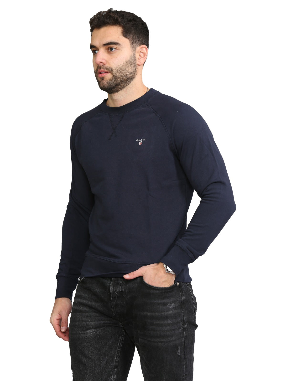 Gant Mens Crew Neck Pullover Sweatshirt S-2XL - Navy / L