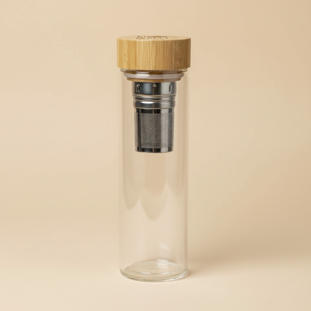 Travel Glass Tea Infuser Tumbler: Brew On-the-Go!