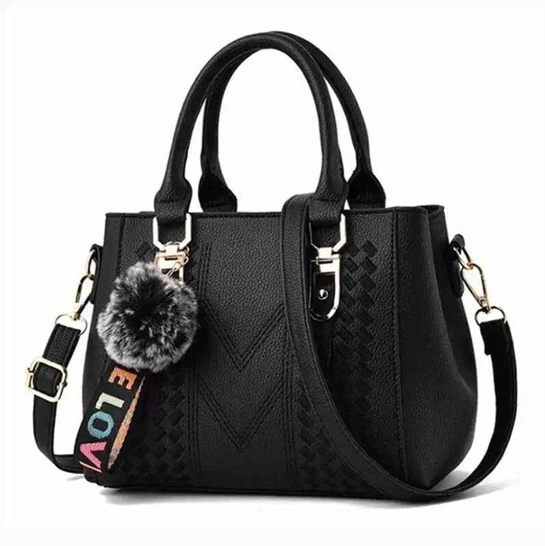 Genuine Leather Handbag for Women | 6 Colors | Shoulder Tote Purse - black