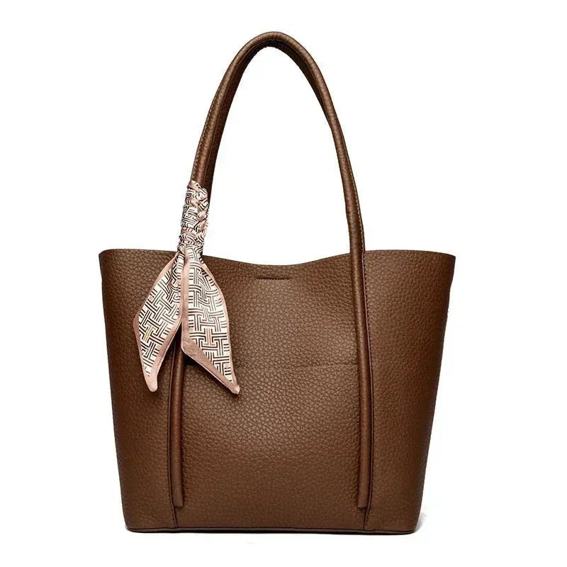 Genuine Soft Leather Tote Bag  | Large Capacity Vintage - coffee