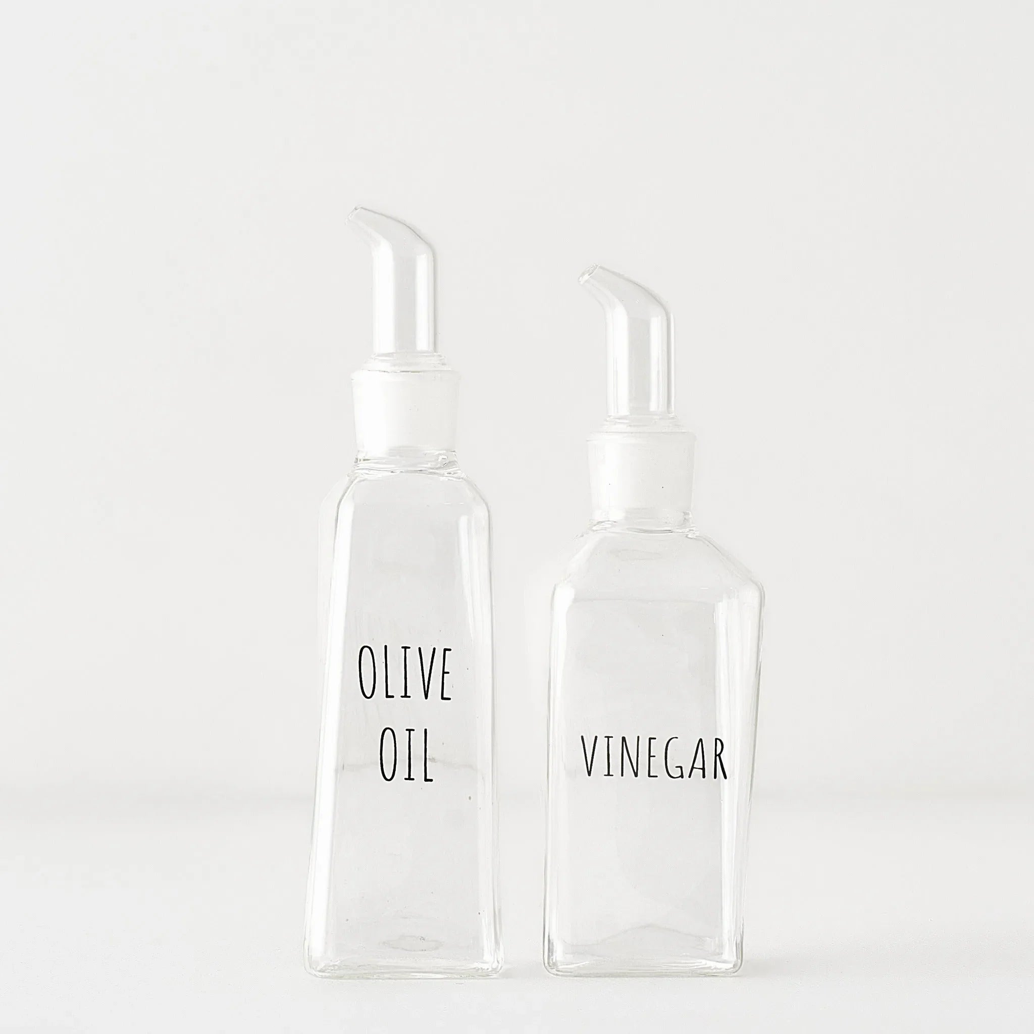 Geo Glass Oil & Vinegar Dispenser Set