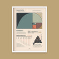 Golden Ratio Chart Print - 12x16" / White Frame