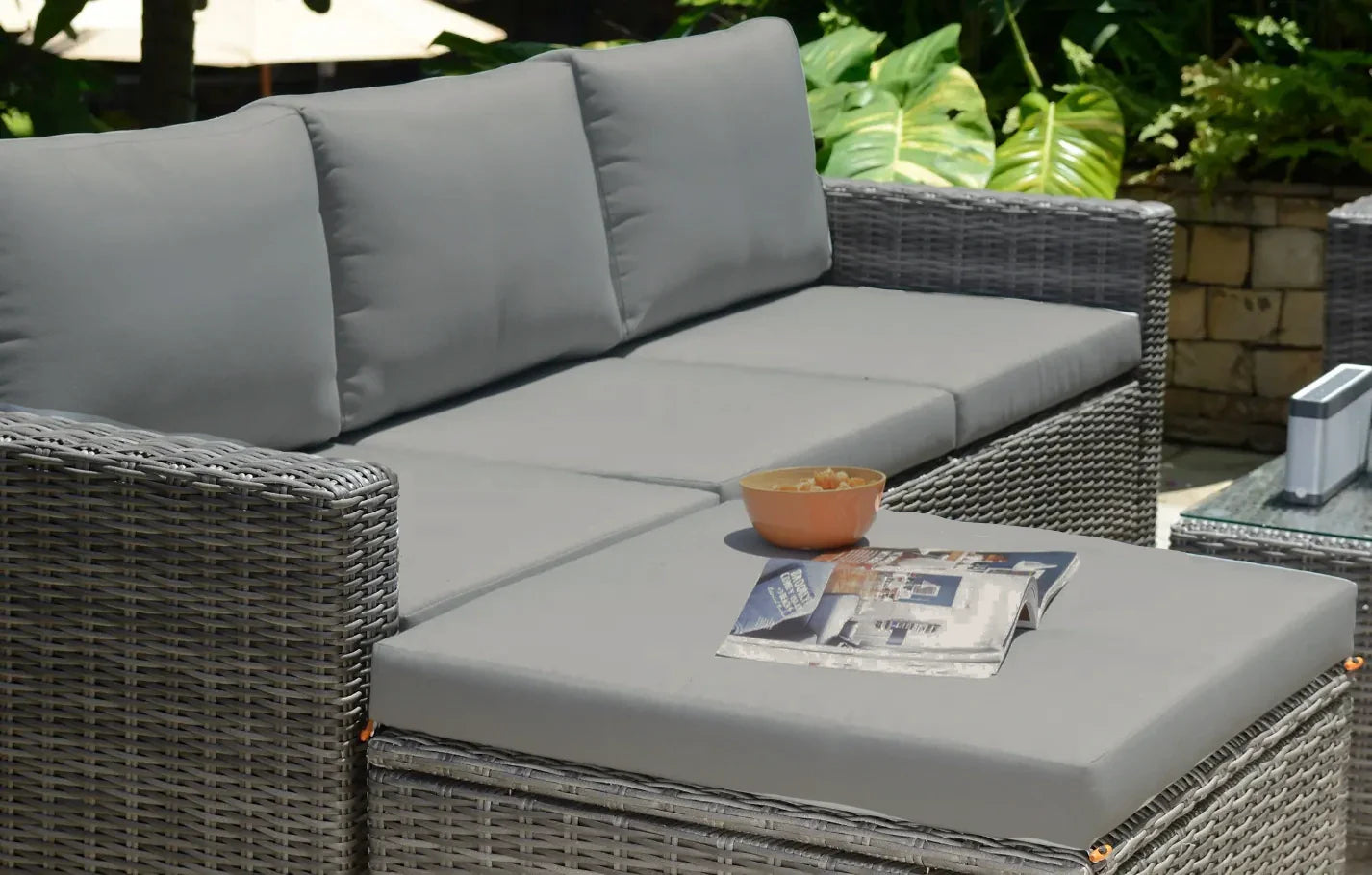 Marbella Garden Lounge Set Replacement Cushions/Covers - Covers Only / Grey
