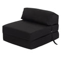 Water Resistant Single Z Bed for Kids Chair Bed Folding Mattress Futon Sofa Bed - Black