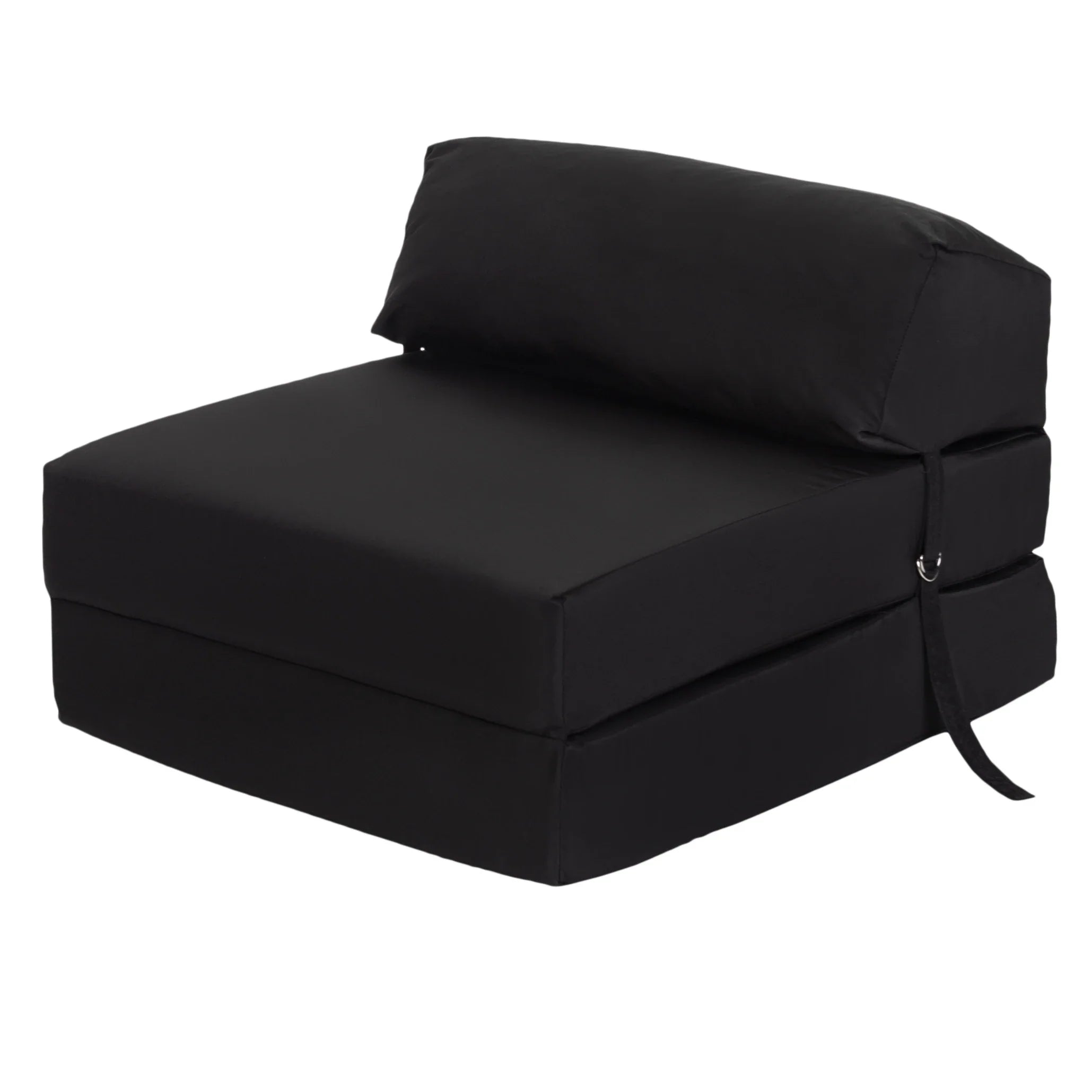 Water Resistant Single Z Bed for Kids Chair Bed Folding Mattress Futon Sofa Bed - Black