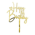 Happy Birthday Cake Topper (Goud) #1