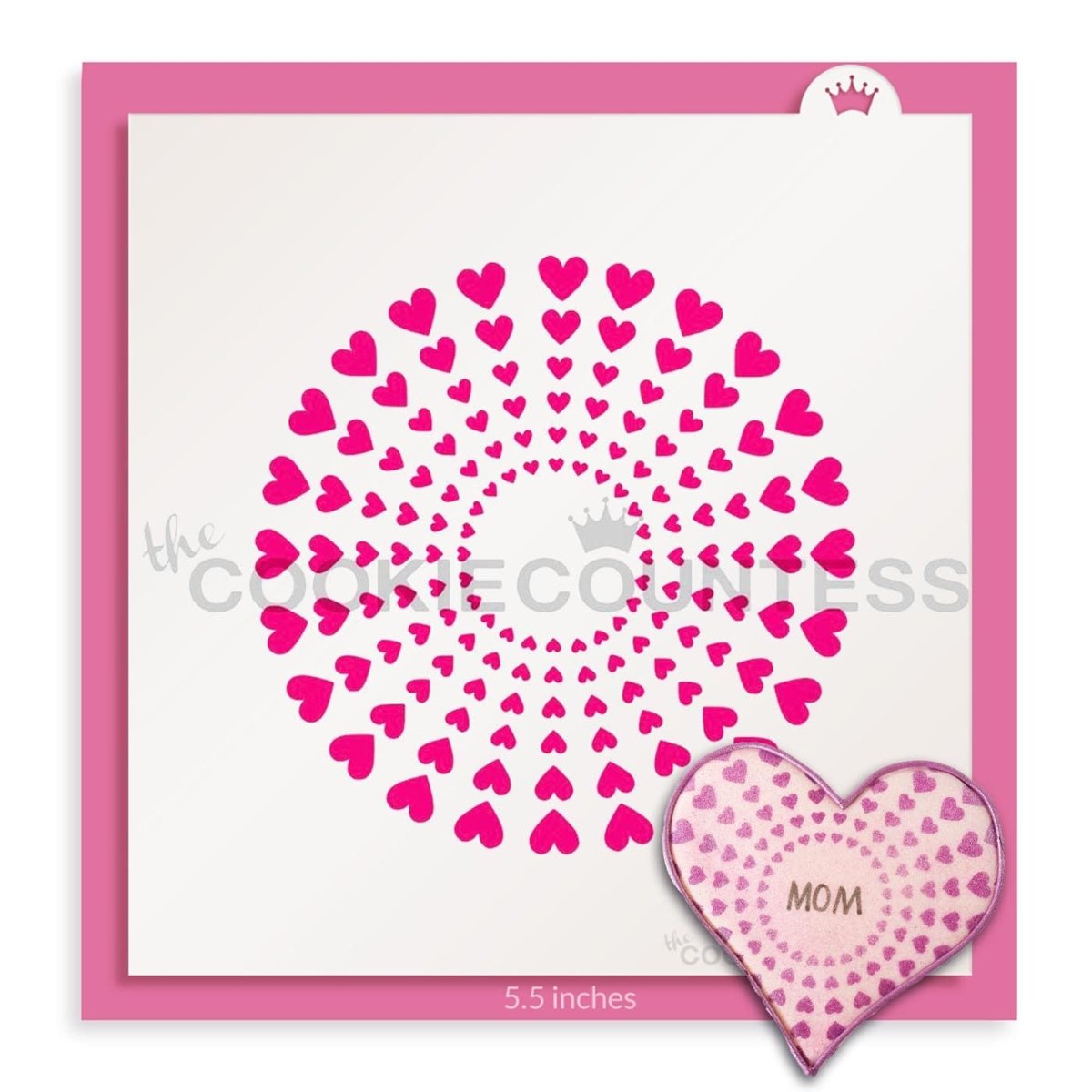 Heart Burst Stencil