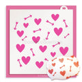 Hearts and Arrows stencil