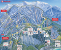 Heavenly Ski Map - Large (24in - Wide) / Blackback Fabric (100% Polyester blackjack fabric)