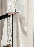 Custom Sheer Curtains with Black-Trimmed